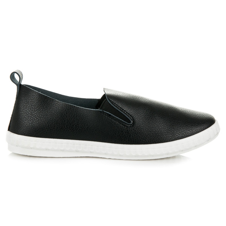 Slipons in ecopelle nero
