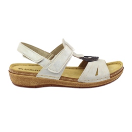 Comodi sandali Inblu F02 j beige perla marrone grigio