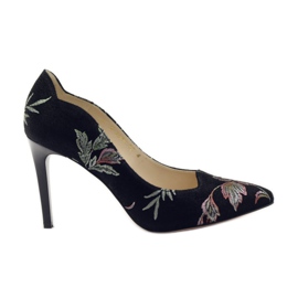 Anis Pumps On A Pin ricamo 4566 nero