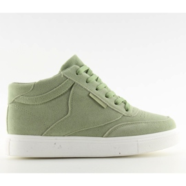 Sneakers da donna in suede verde NB171P Verde