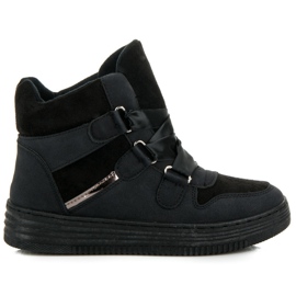 Sport Sneakers alte con fiocco nero
