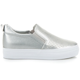 Slipon sulla piattaforma grigio