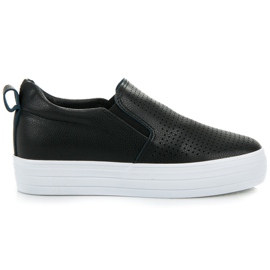 Slipon sulla piattaforma nero