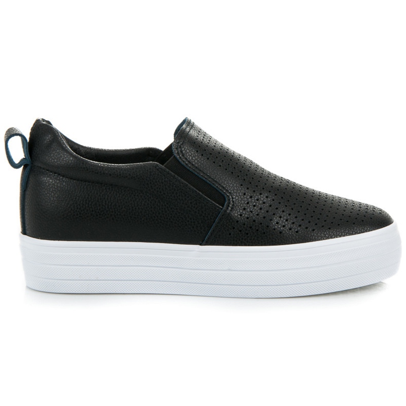 Slipon sulla piattaforma nero