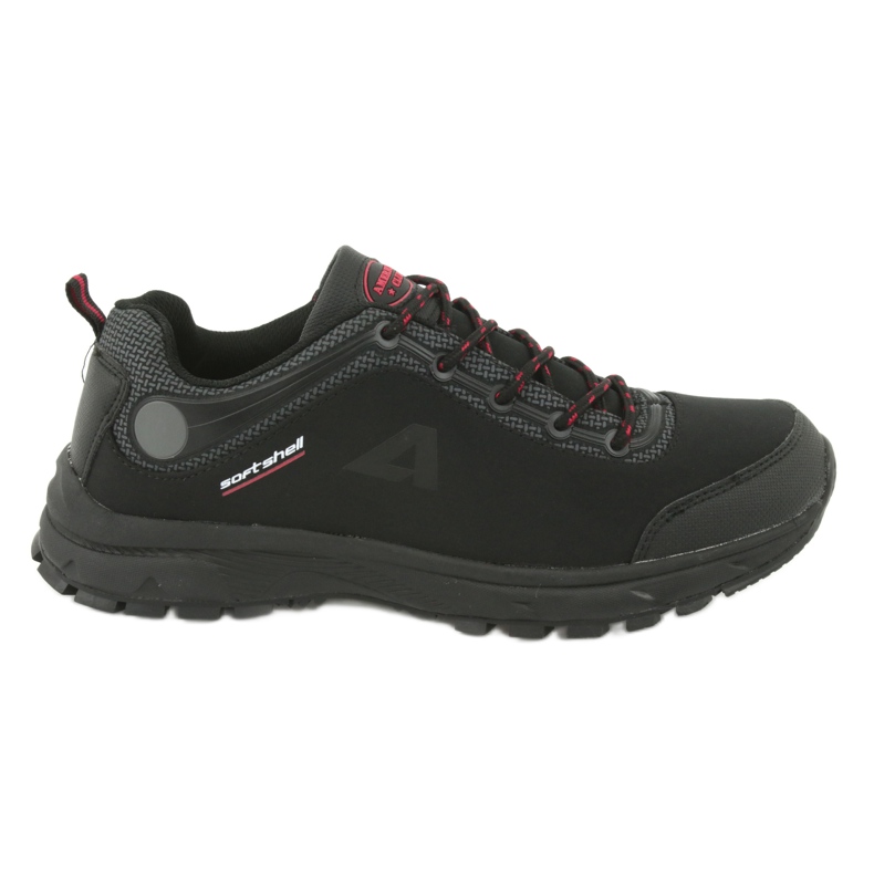 Scarpe sportive softshell impermeabili American Club HL02 nero rosso grigio