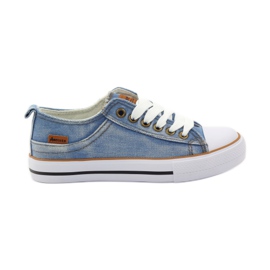 American Club Sneaker americane in jeans blu marrone