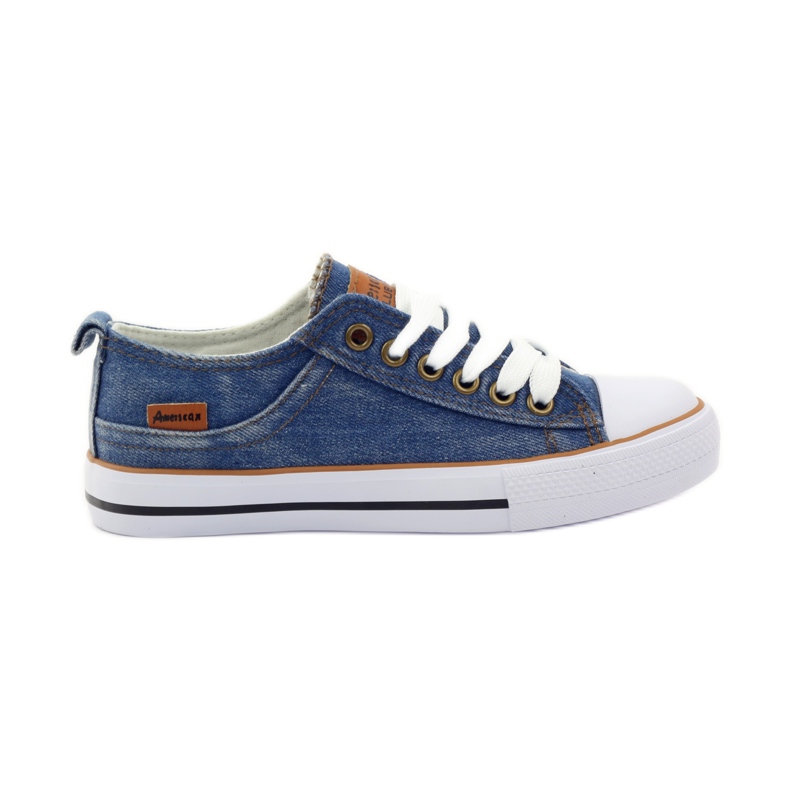 American Club DK jeans Sneakers americane blu marrone