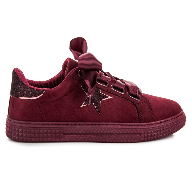 Sneakers Bordo in Pelle Scamosciata rosso