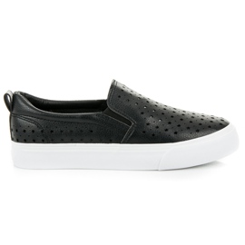 Slipons traforati neri nero