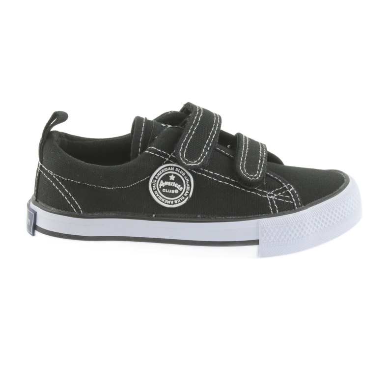 American Club Sneaker per bambini americani per bambini in velcro nero