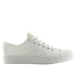 Sneakers da donna bianche monocolore bianca