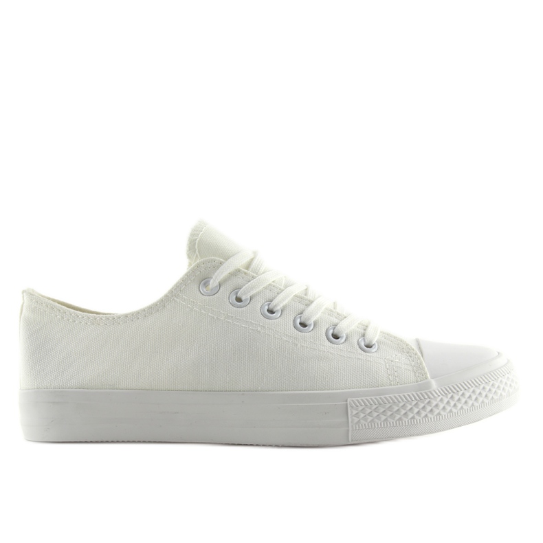 Sneakers da donna bianche monocolore bianca