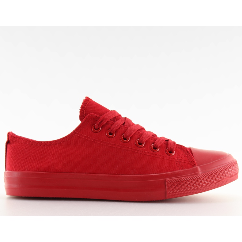 Sneakers da donna rosse monocolore big red rosso