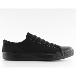 Sneakers da donna nere nere monocolore nero