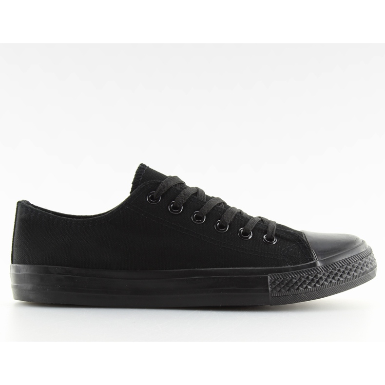Sneakers da donna nere nere monocolore nero