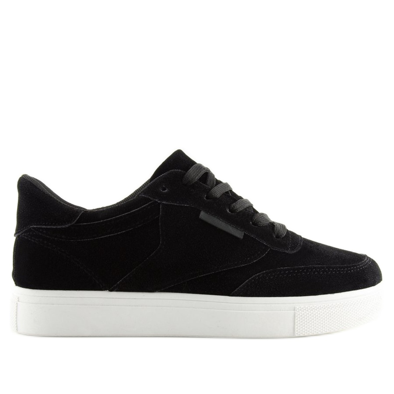 Sneakers da donna in camoscio nero NB172 Nero bianca