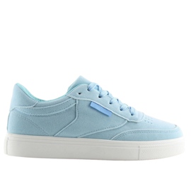 Sneakers da donna in camoscio blu NB172 Blu bianco