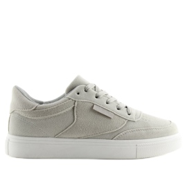 Sneakers da donna in camoscio grigio NB172 LT.GRIGIO bianco