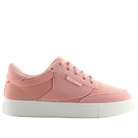 Sneakers da donna in camoscio rosa NB172 Rosa bianca