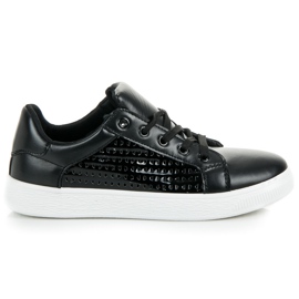 Sneakers nere con lacci nero