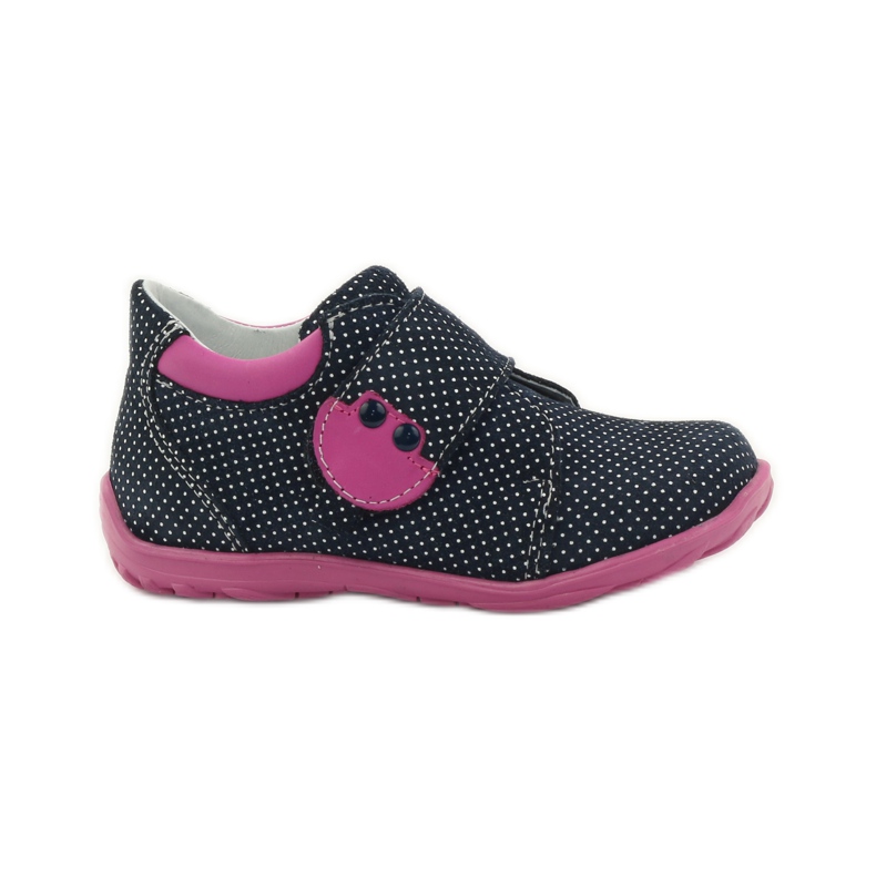 Scarpe da bambina con pois Ren But 1476 blu navy rosa blu bianca