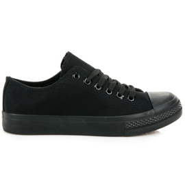 Kayla Sneakers nere con rilegatura nero