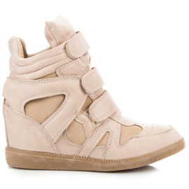 Queentina Sneakers in velcro marrone