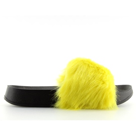 Ciabatte in pelliccia gialla S36 gialle giallo