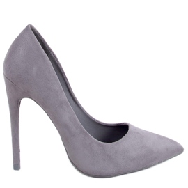 Décolleté su camoscio grigio 5101 Tacco a spillo grigio