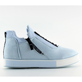 Sneakers blu con zeppa NB168 blu nero