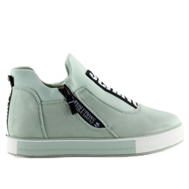 Sneakers sulla zeppa celadon NB168 verde