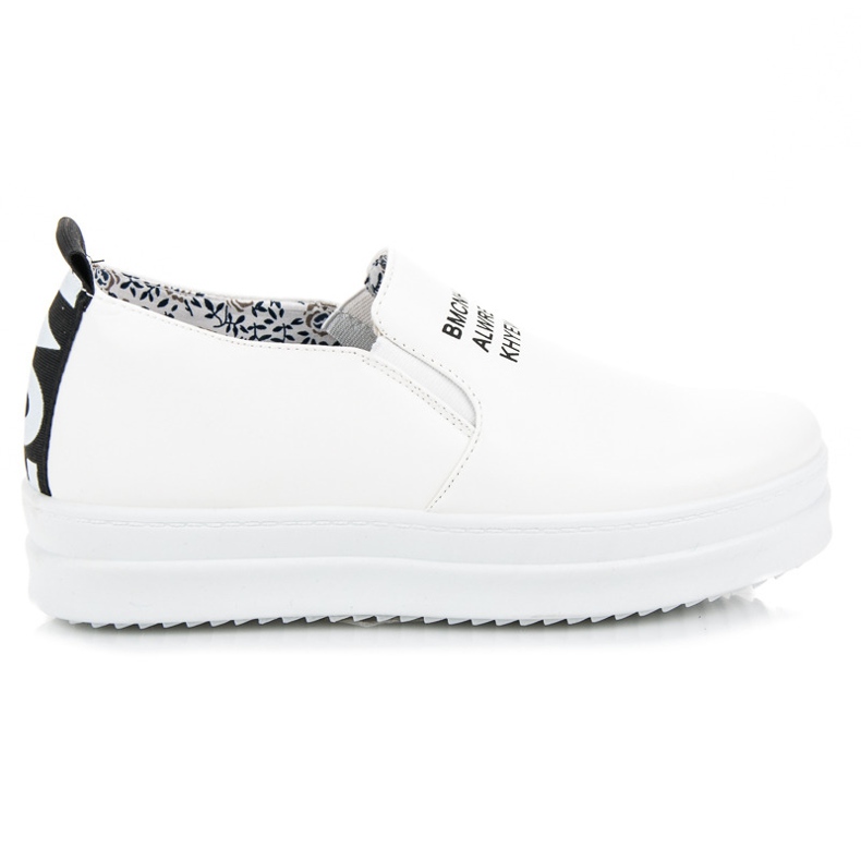 Mckeylor Sneakers slip-on sulla piattaforma bianca