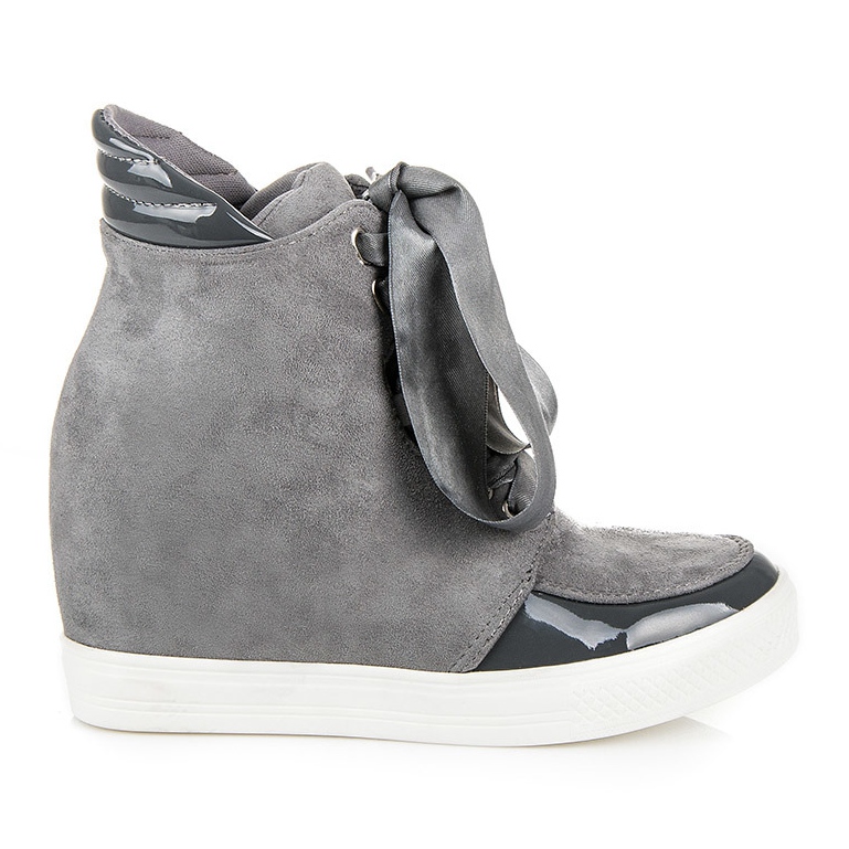 Forever Folie Sneakers con fiocco grigio