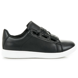 Sneakers Nere Con Un Nastro nero