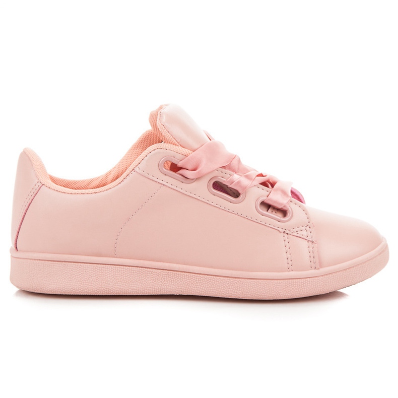 Sneakers rosa con fiocco