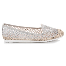 Vinceza Espadrillas ballerina traforate grigio