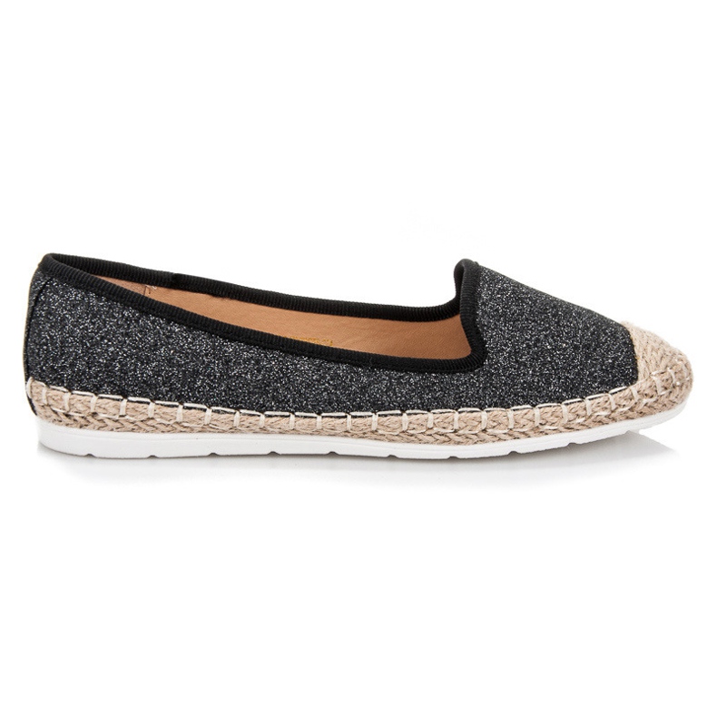 Vinceza Ballerine glitterate nero