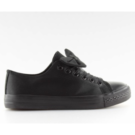 Sneakers da donna nere in raso 16-509 Allblack nero