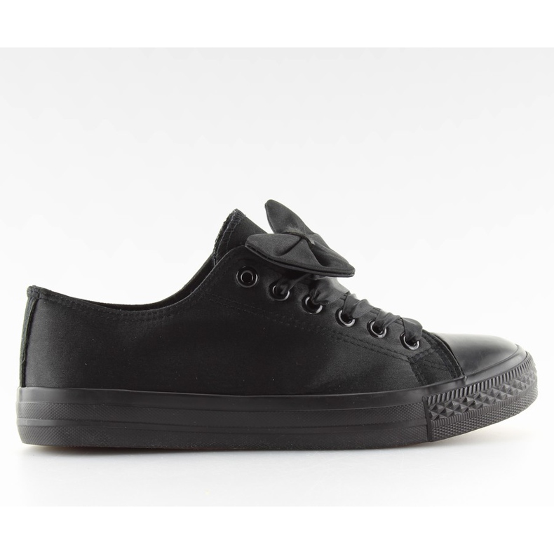 Sneakers da donna nere in raso 16-509 Allblack nero