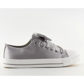 Sneakers da donna grigio satinato 16-509