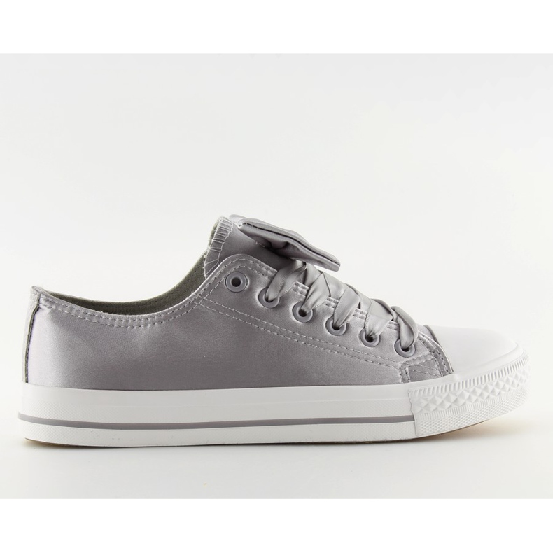 Sneakers da donna grigio satinato 16-509