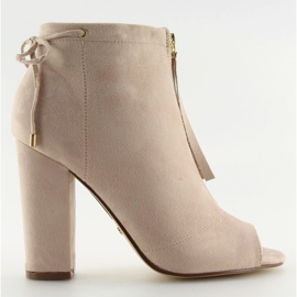 Stivali open toe beige Nf-16