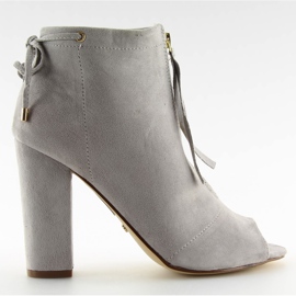 Stivali open toe grigi Nf-16 grigio