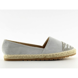 Espadrillas grigie da donna H8-102 argento grigio