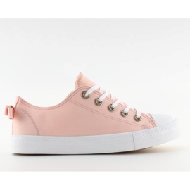 Sneakers da donna con fiocco rosa 8935 Rosa
