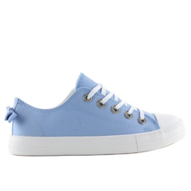 Sneakers da donna con fiocco, blu 8935 Blu