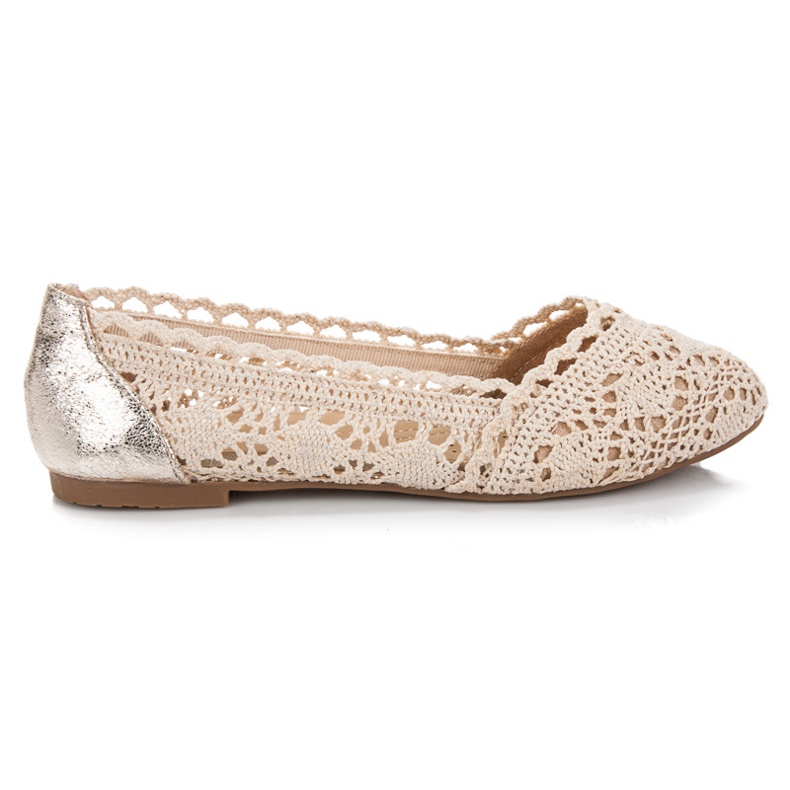Vinceza Ballerine in pizzo marrone