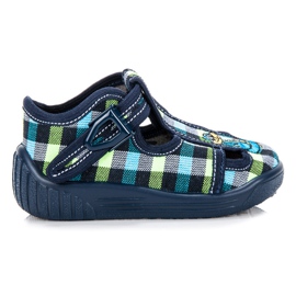 Reweks Pantofole a scacchi blu