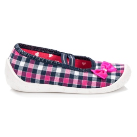 Reweks Scarpe a scacchi per ragazze rosa