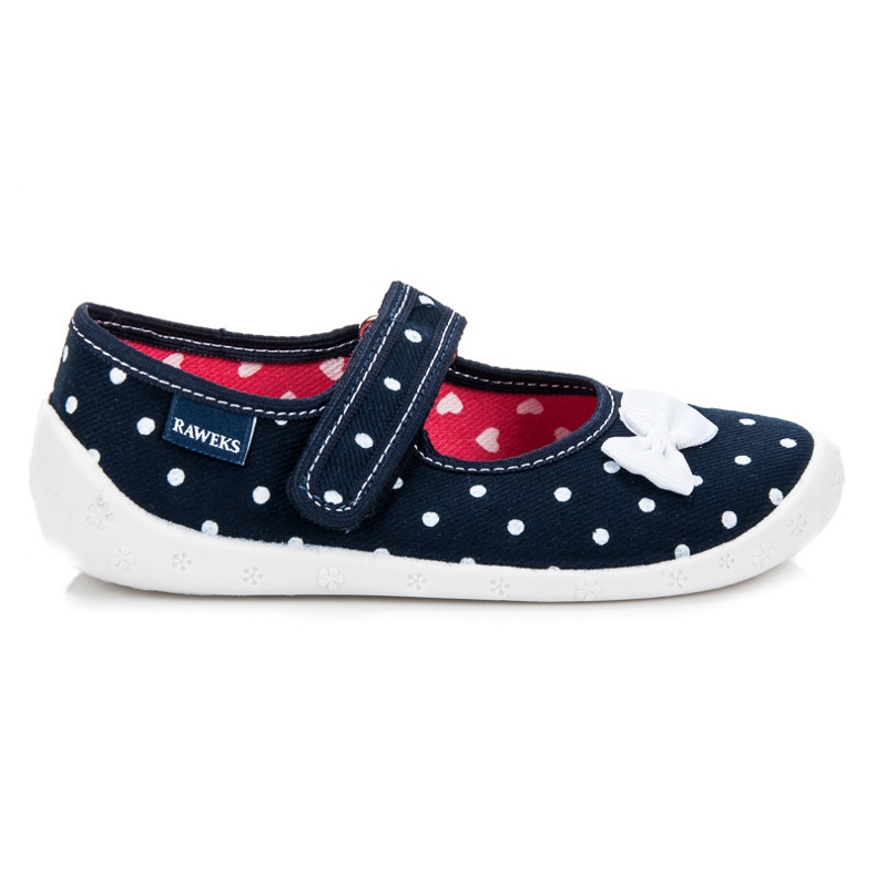 Reweks Ciabatte da bambina a pois blu